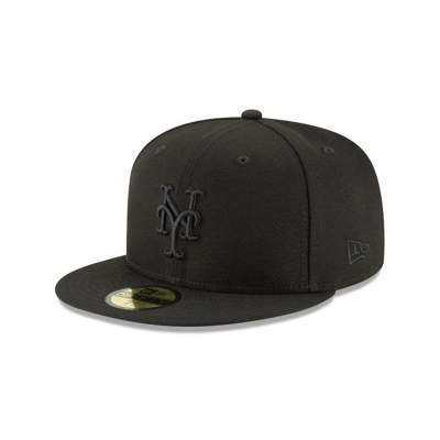 Sapca New Era New York Mets MLB Blackout Basic 59FIFTY Fitted - Negrii